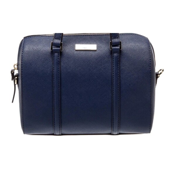 DESIGNER KATESPADE BLUE LEATHER TOP HANDLE ADJUSTABLE SHOULDER STRAP ZIP TOP BAG - Picture 14 of 15